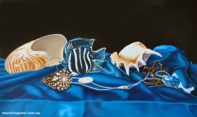 Objects Of Childhood Wonder Oil On Canvas Painting