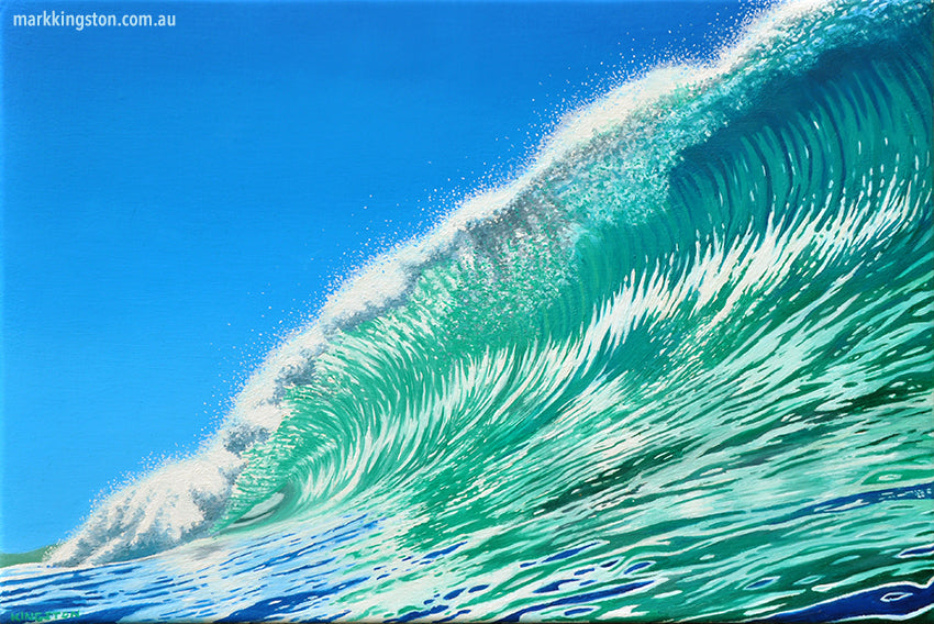 Turquoise Break: Original Oil Painting