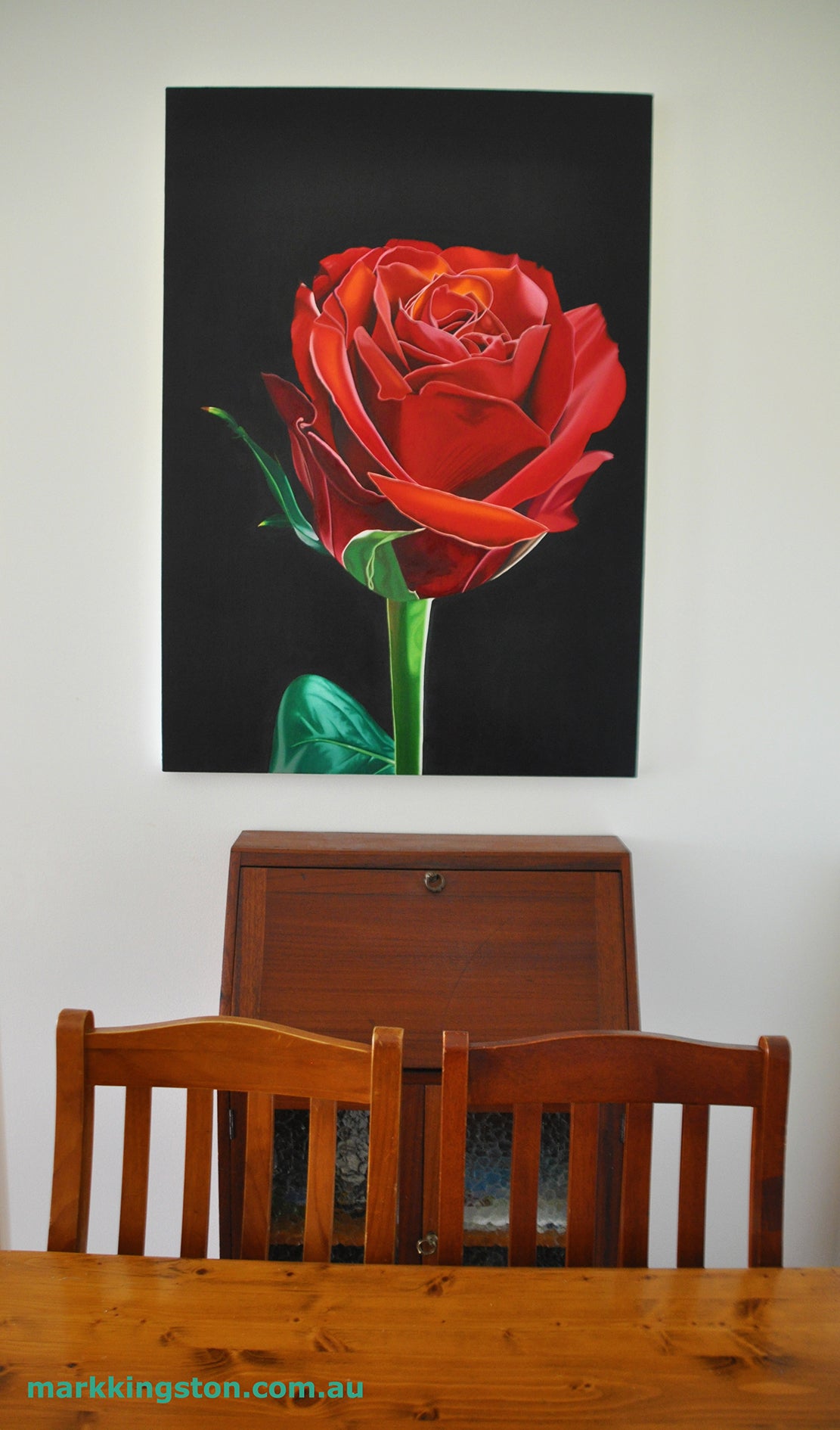 Red Rose: Original Oil Painting