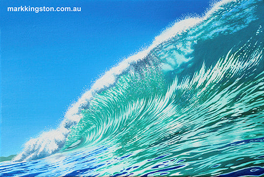 Turquoise Break: Original Oil Painting
