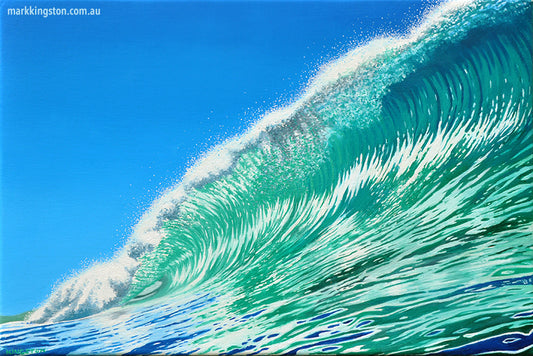 Turquoise Break: Original Oil Painting