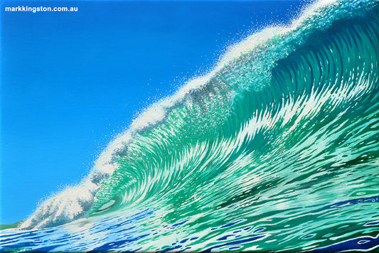 Turquoise Break: Original Oil Painting