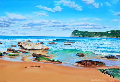 Whale Beach Looking South: Original Oil Painting